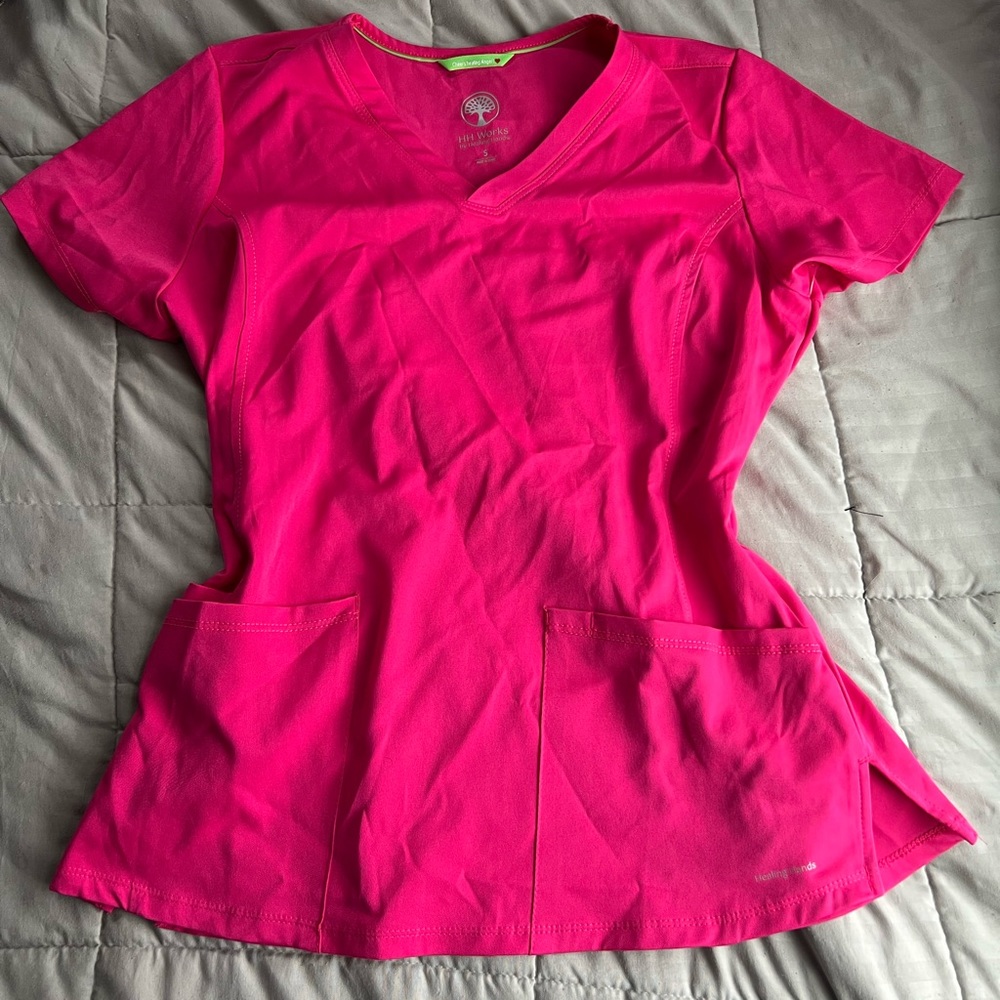 Healing Hands Pink Scrubs